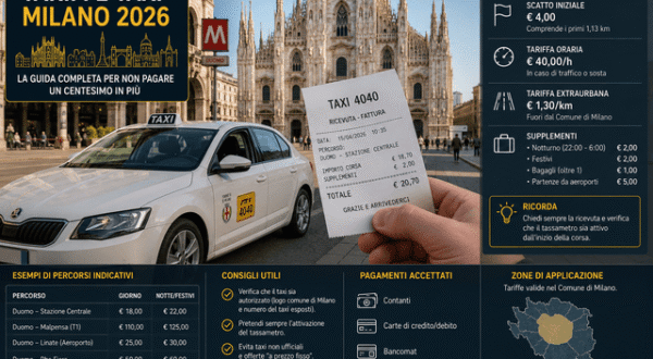 Tariffe Taxi Milano 2026: La Guida Completa per Non Pagare un Centesimo in Più