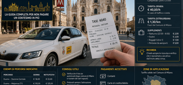 Tariffe Taxi Milano 2026: La Guida Completa per Non Pagare un Centesimo in Più